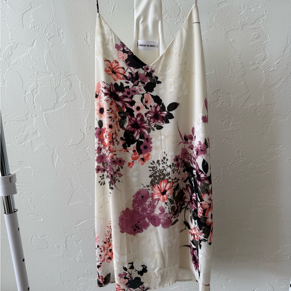 Floral Satin Mini Dress